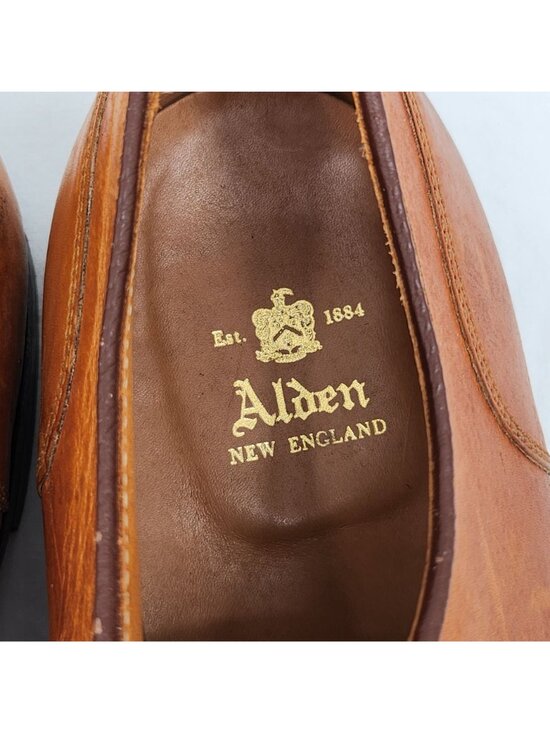Alden 962 Norwegian Front Blucher 8.5 E/EEE Burnished Tan Calfskin Oxford Shoes main image 11